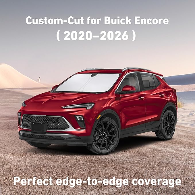 EcoNour Windshield Sunshade Compatible for Buick Encore 2020-2024 2025 2026, Sun Visor for Front Windshield & Window Sun Shade Cover, UV Heat Blocker & Protector, Car Accessories