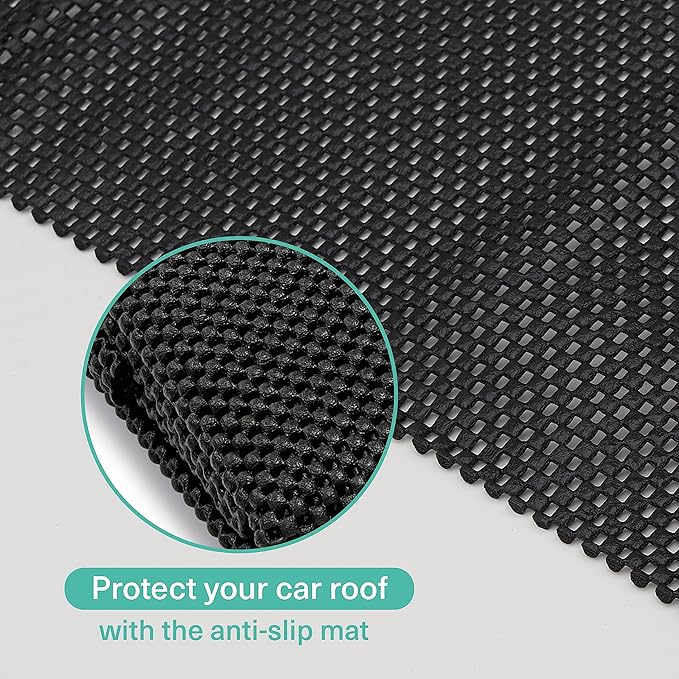 BRAMBLE Strong Car Roof Bag Rooftop Cargo Carrier 20 Cubic Feet, 100% Waterproof & Tear Resistant Car Roof Cargo Carrier, Fit for All Cars with/Without Roof Rack, Include Non-Slip Mat, Hooks, Straps