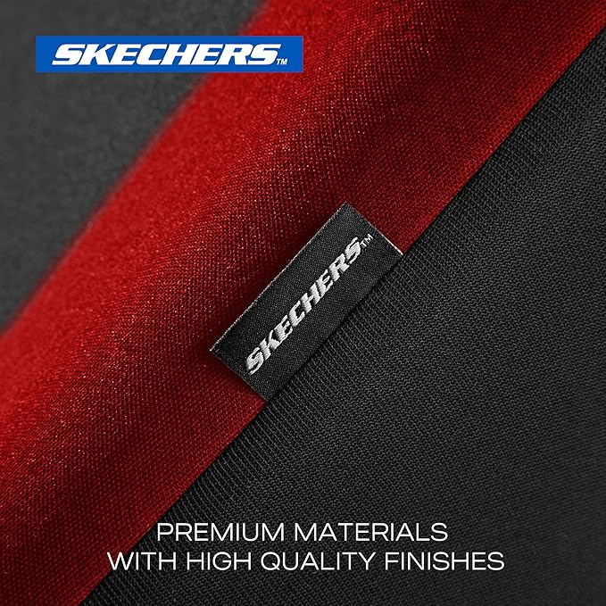 Skechers Seat Covers, Premium Breathable Polyester Car Seat Covers, Car Seat Covers Full Set Airbag Compatible, Automotive Comfort for Most Cars, Vans, Trucks, SUVs (Full Set, Red)