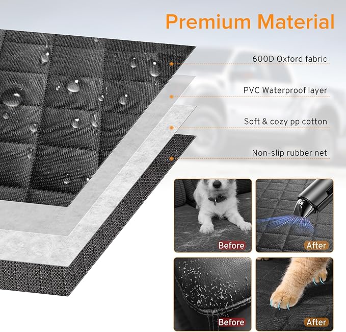 Dog Car Seat Cover for Back Seat Compatible with Mazda CX50 CX-50 CX5 CX-5 CX30 CX-30 Accessories, Waterproof Non-Slip Pet Bench Backseat Covers 2026 New