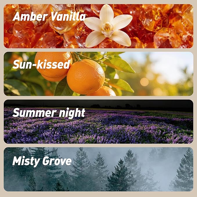 4 Packs Pine & Sage Scented Natural Wood Vent Clips,【Keeps the Air Feeling Open】 Car Scents Air Freshener Refills, Long Lasting Fragrance Diffuser, SUV Essentials for Men