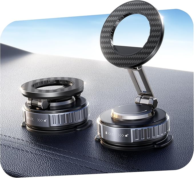 snanlen 2026 Upgraded Car Phone Holder for Magsafe [108LBS Strongest Suction] 360° Adjustable Vacuum Magnetic Phone Holders, Cell Phone car Mount for iPhone 17 Pro Max 16 15 14 13 12 Air Plus