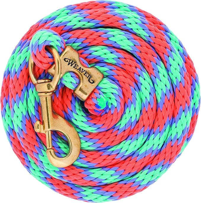 Weaver Equine Performance Lead Rope, Long Horse Lead Rope with Quick Halter Attachment, Soft Comfort Grip, Barn Horse Tack for Daily Use & Showing