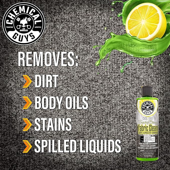 Chemical Guys CWS203FPB Foaming Citrus Fabric Clean Carpet & Upholstery Cleaner and HydroThread Protectant, Fabric Cleaner & Ceramic Fabric Protectant Bundle - (2-16 oz Bottles)