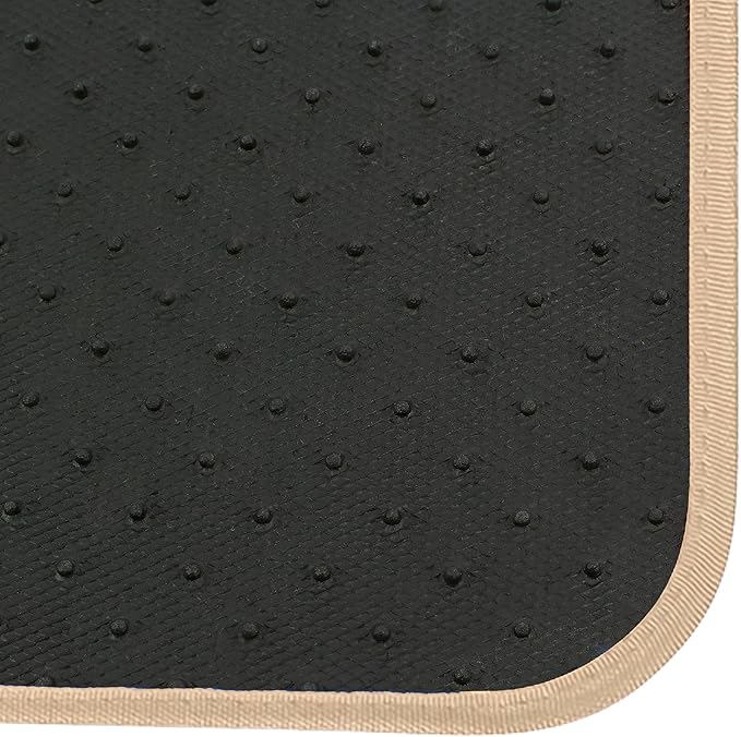 Universal Car Mats Rubber Edge Carpet Beige Non-Slip Washable Mats Front 45 x 65 cm Rear 44 x 33 cm