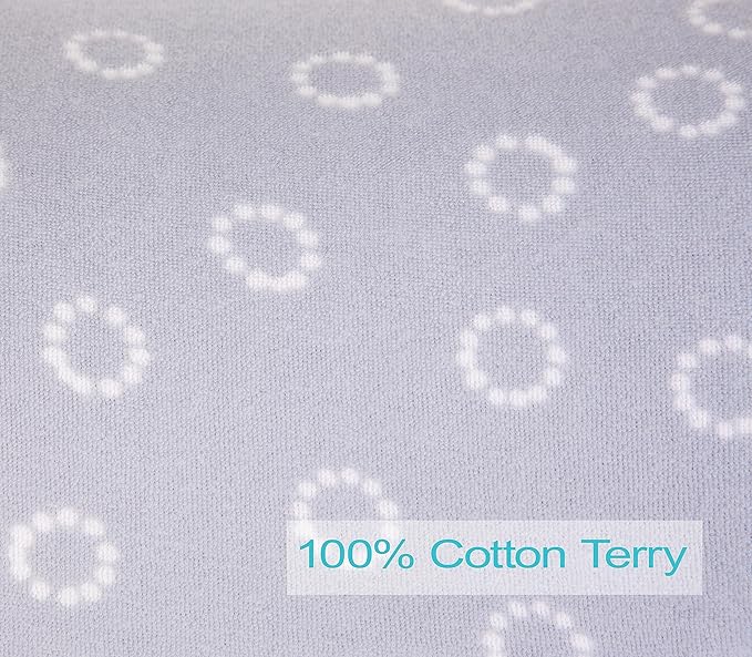 Niko Easy-Wash Children's Car Seat Cover & Liner - Gray Cotton Blend Terry - Fits Most Toddler Car Seats - Universal Fit - Waterproof SEAT Bottom - Machine Wash and Dry
