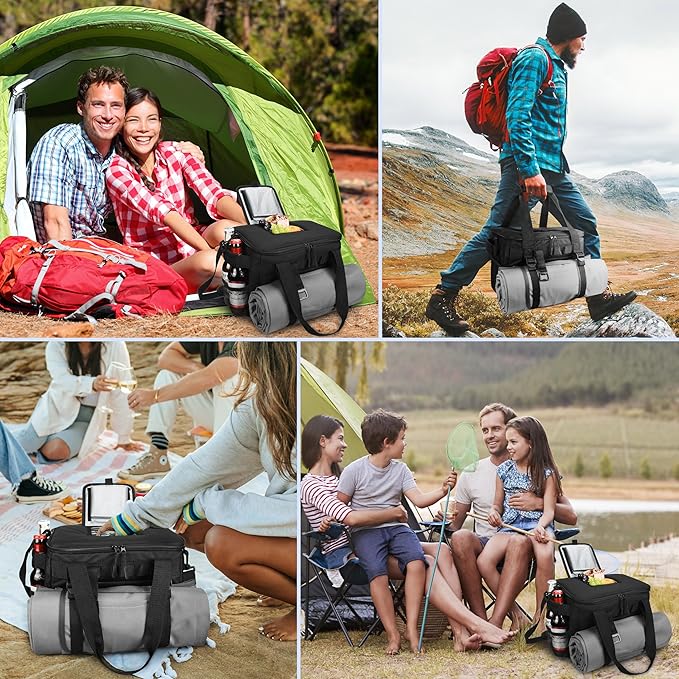 Tirrinia Soft Cooler Bag 24 Cans, Insulated Leakproof Portable Cooler with Lightweight & Adjustable Strap - Small Beach Cooler for Camping, Travel, Car, Picnic, Lunch Cooler Box