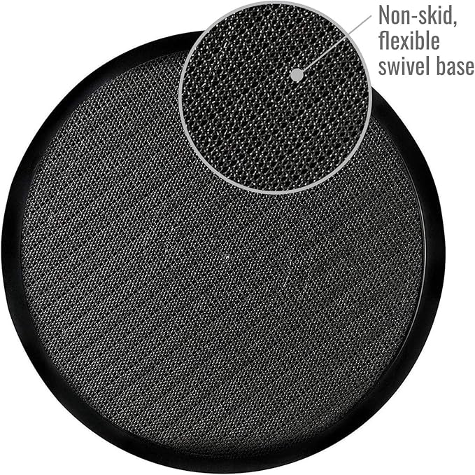 HealthSmart 360 Degree Swivel Seat Cushion, Chair Assist for Elderly, Swivel Seat Cushion for Car, Twisting Disc, Gray Stripe, 12.5 Inches in Diameter