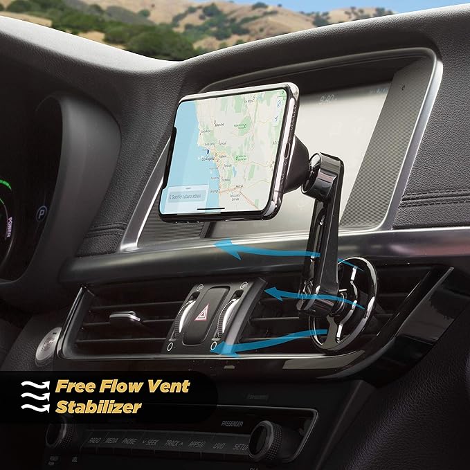 Scosche MM2VP2WDSR-XC0 MagicMount™ Pro Magnetic Car Phone Holder Bundle for Air Vent and Window or Dashboard - Strong Magnetic Mount for iPhone and Android - 360° Adjustable Secure Cell Phone Mounts