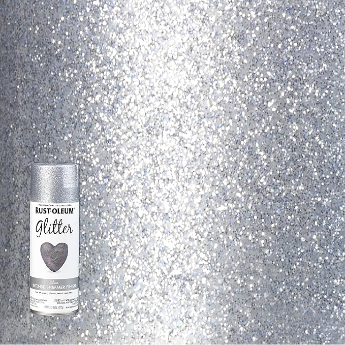 Rust-Oleum 267734 Spray Paint, Each, Silver Glitter