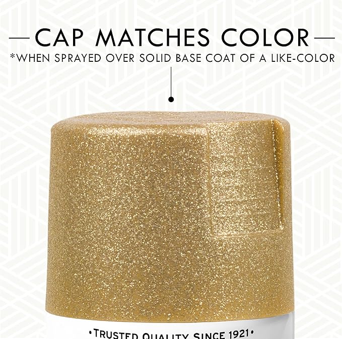 Rust-Oleum 301495-6PK Specialty Glitter Spray Paint, 10.25 oz, Gold, 6 Pack