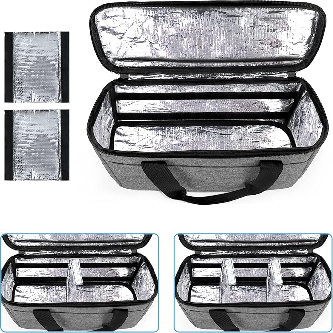 Trunab First Aid Bag Empty Small Medicine Storage Case, Insulated Medication Cooler Bag, Travel Pill Bottle Organizer for Prescription, Insulin, Supplements or Medical Supplies, Grey(Bag Only)