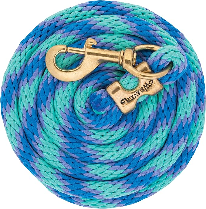 Weaver Equine Performance Lead Rope, Long Horse Lead Rope with Quick Halter Attachment, Soft Comfort Grip, Barn Horse Tack for Daily Use & Showing
