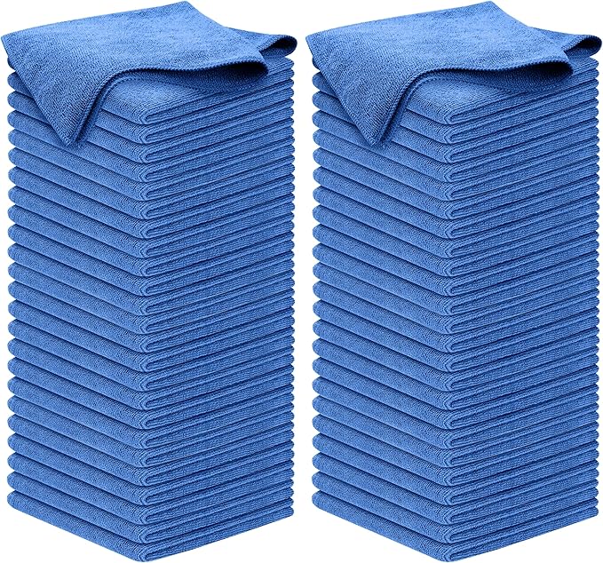 USANOOKS Premium 300GSM Microfiber Cleaning Cloth - 12.5"x12.5" High Performance - 1200 Washes, Ultra Absorbent Microfiber Towels for Cars Undercarriage, Rims & Engine Bay Cleaning - Microfiber Cloth