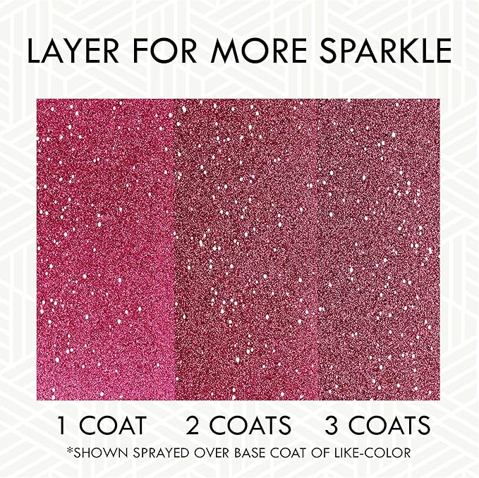 Rust-Oleum 301818 Specialty Glitter Spray Paint, 10.25 oz, Bright Pink