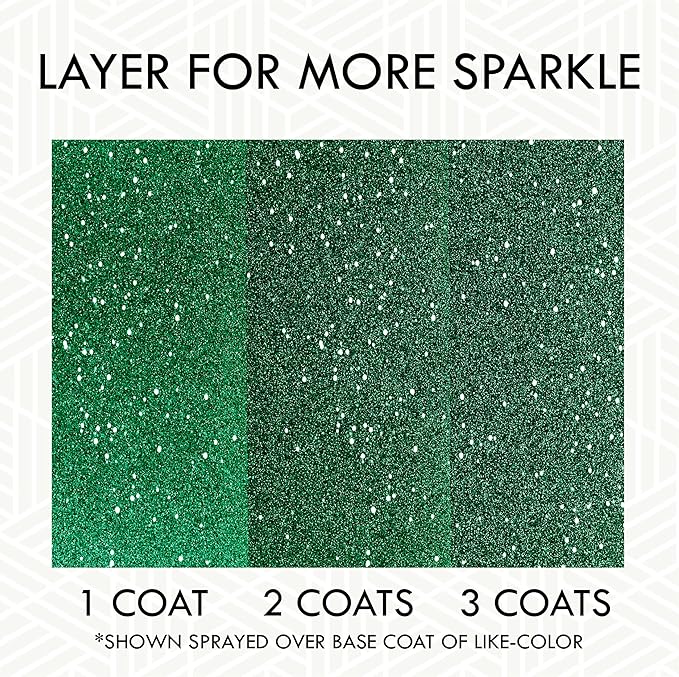 Rust-Oleum 277781-6PK Specialty Glitter Spray Paint, 10.25 Oz, Kelly Green, 6 Pack
