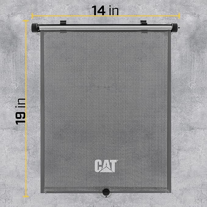 CAT® Window Shades Car Accessories - Car Shades for Back Windows Baby Visor - Retractable Window Blinds for SUV, Truck, & Car Sun Shade Window Screen - Car Window Shade for Baby - 14in x 19in