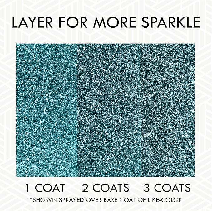 Rust-Oleum 302573 Specialty Glitter Spray Paint, 10.25 Oz, Turquoise