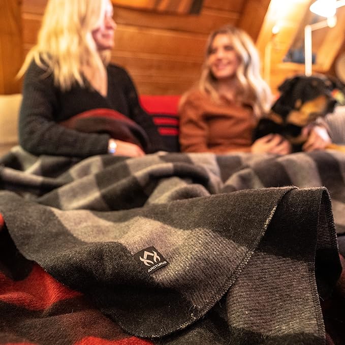 Arcturus Military Wool Blanket - Warm, Thick, Washable - Great for Outdoors, Camping, Stadium Blanket, Picnics, Travel - Car & Bushcraft Survival Kits