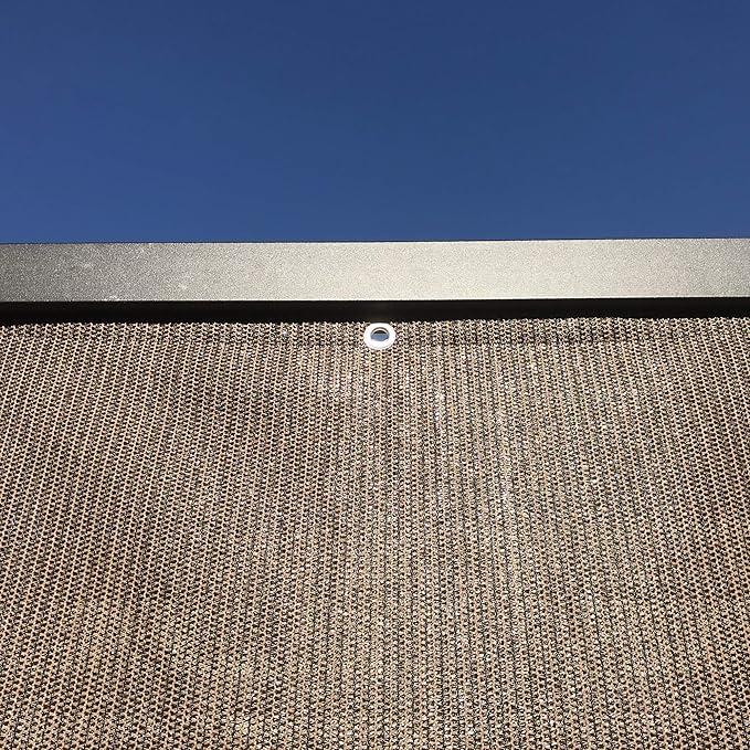 Alion Home Sun Shade Privacy Panel with Grommets and Hems on 4 Sides for Patio, Awning, Window, Pergola or Gazebo - Mocha Brown (8' X 26')