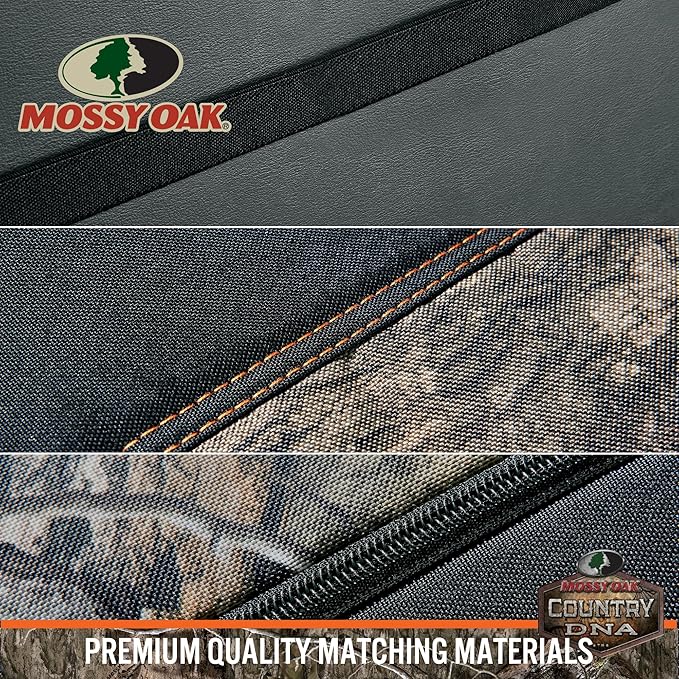 Mossy Oak Low Back Camo Full Size Bench Seat Covers, Universial Fit, Fit Most Rear Seats - Made with Premium Rip-Stop Oxford Fabric - Official Licensed Product