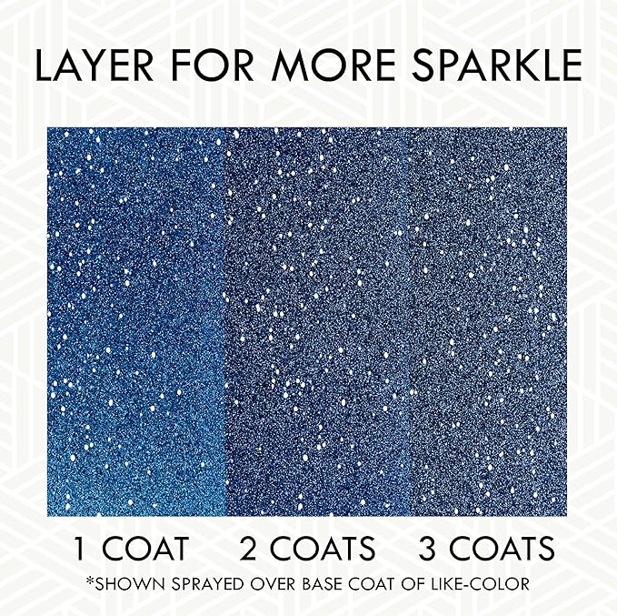 Rust-Oleum 299425-6PK Specialty Glitter Spray Paint, 10.25 Oz, Royal Blue, 6 Pack