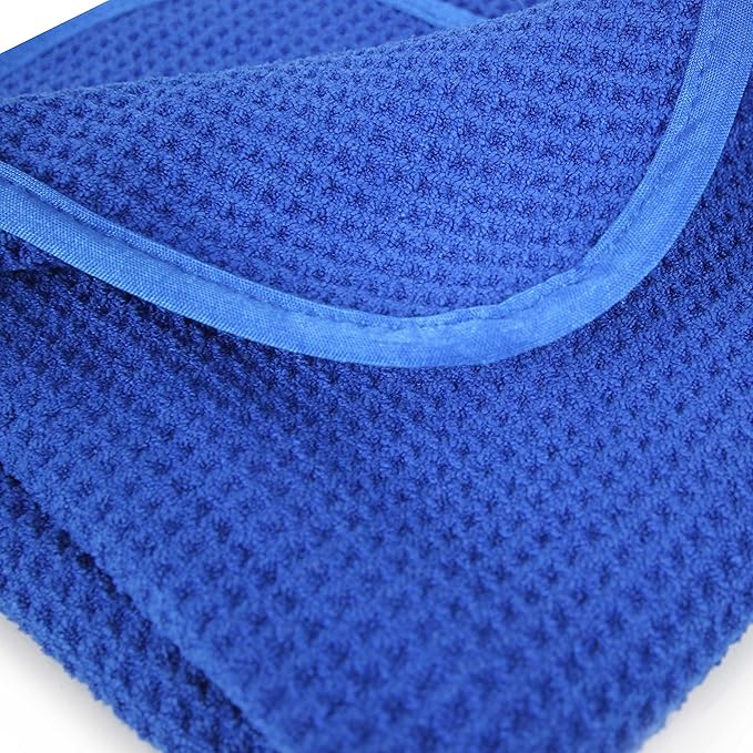 Chemical Guys MIC_708_1 Waffle Weave Towel for Home & Auto Glass, Windows, Mirrors & More, Blue (24 in. x 16 in.)