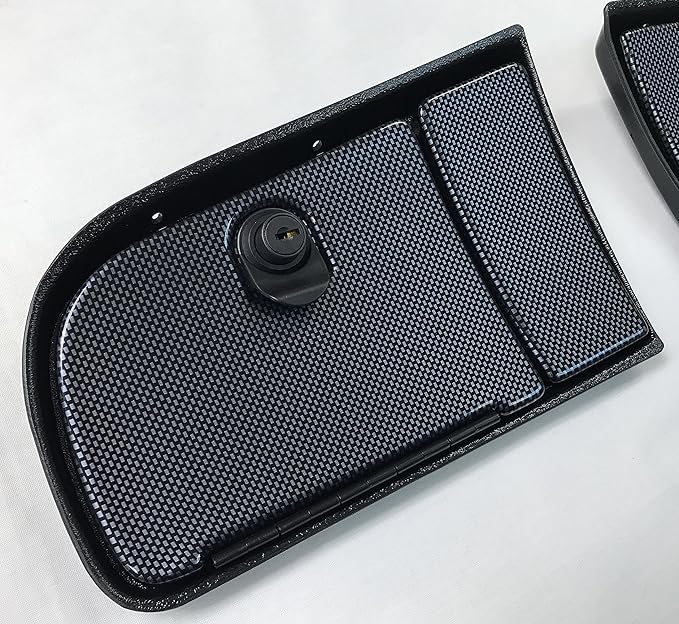 E-Z-Go TXT Golf Cart EZ Install Locking Glove Box Door Set in Carbon Fiber (Will FIT New and Current Generation 1994 and UP) (Will NOT FIT RXV Models)