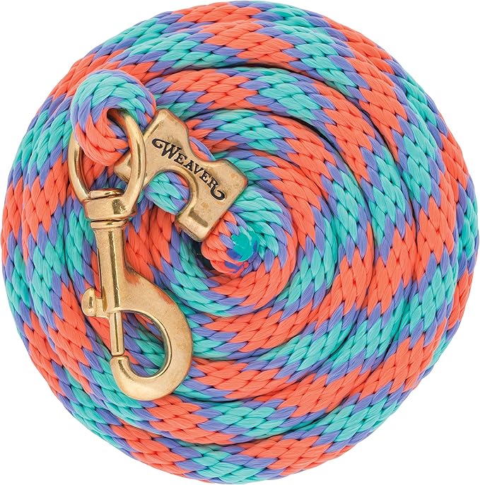 Weaver Equine Performance Lead Rope, Long Horse Lead Rope with Quick Halter Attachment, Soft Comfort Grip, Barn Horse Tack for Daily Use & Showing